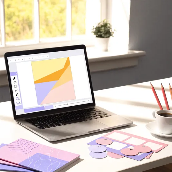 El pack abierto en Canva junto a las piezas ya impresas