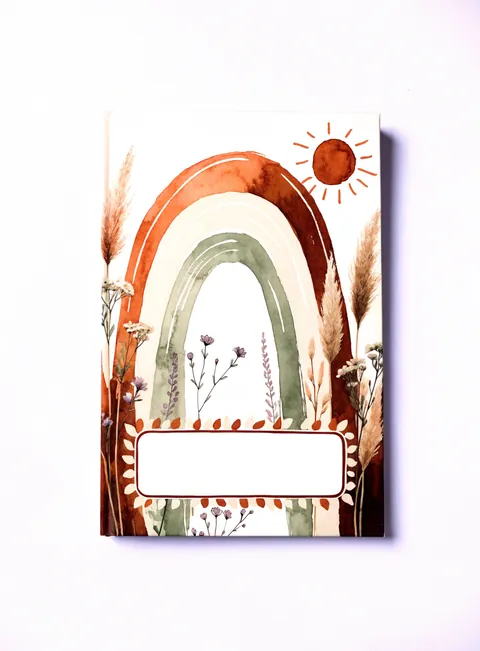 Portada de cuaderno con temática boho