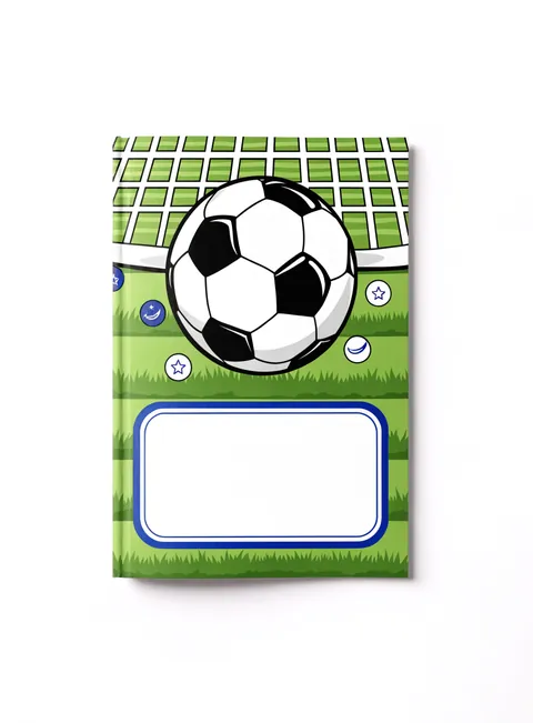 Portada de cuaderno con temática de fútbol